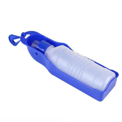 design ergonomique gourde pour chien bleue