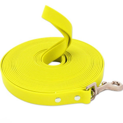 fait de materiaux leger longe pour chien jaune