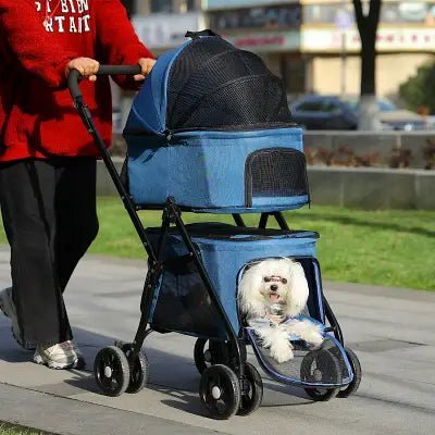 Poussette pour Chien - PetStroller™ - Bleu - Chien dynamic