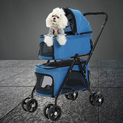 Poussette pour Chien - PetStroller™ - Bleu - Chien dynamic