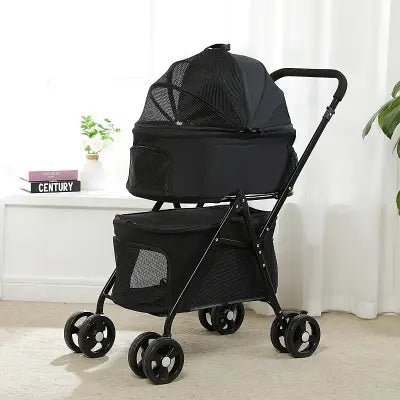 Poussette pour Chien - PetStroller™ - Noir - Chien dynamic