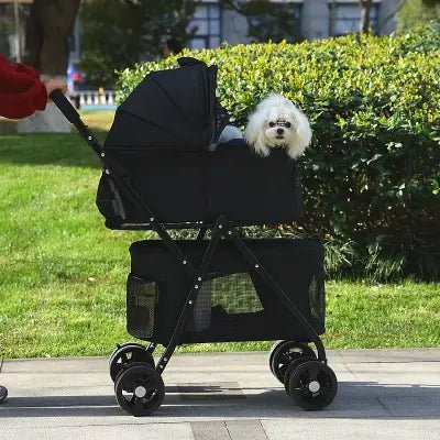 Poussette pour Chien - PetStroller™ - Noir - Chien dynamic