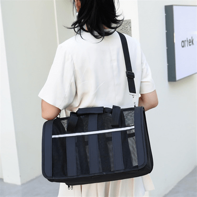 Sac de Transport Chien - MeshPetCarrier™ - Noir - Chien dynamic