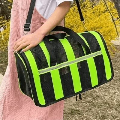 Sac de Transport Chien - MeshPetCarrier™ - Vert - Chien dynamic