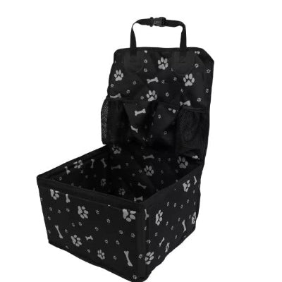 siege noir motif pattes protection chien voiture