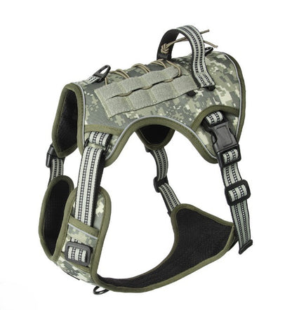  gris camouflage boucle ajustable harnais chien tactique