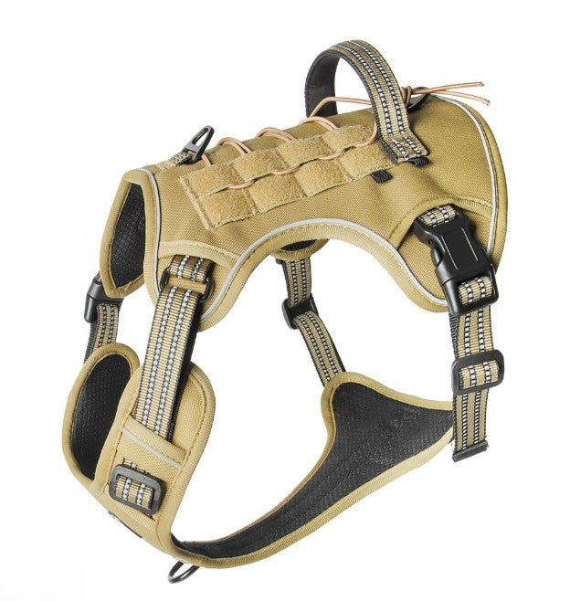  tactique militaire rembourre poignee reflechissant harnais chien 