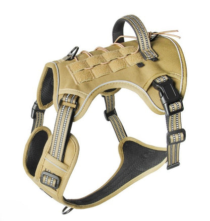  tactique militaire rembourre poignee reflechissant harnais chien 