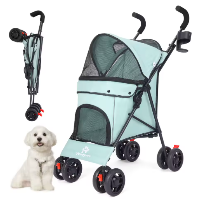 aeree confortable poussette pour chien verte