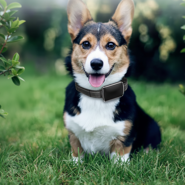 assis gazon corgi collier gps chien