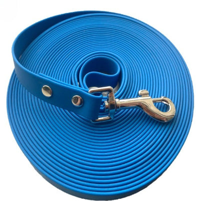 avec boucle antirouille longe pour chien bleue