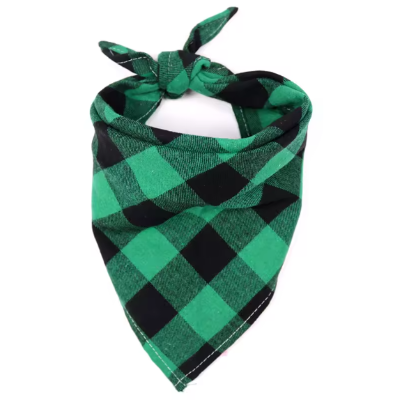 avec motif vert noir ajustable bandana chien