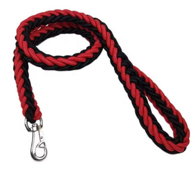  avec mousqueton resistante laisse chien tresse rouge noire