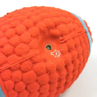 balle pour chien orange avec sifflet