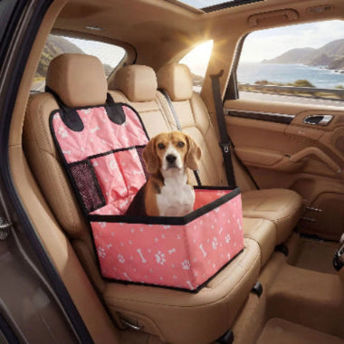 beagle siege auto protection chien voiture rose