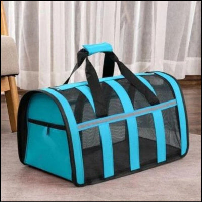  bleu mesh poignees renforcees sac de transport pour chien