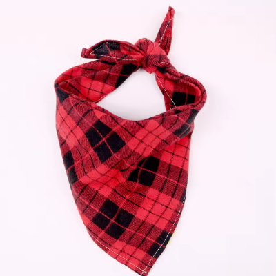  carreaux rouge noir classique bandana chien