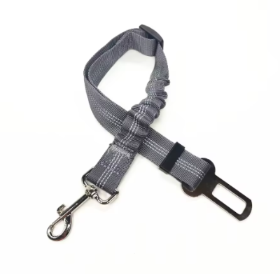 ceinture de securite pour chien gris pince acier inoxydable