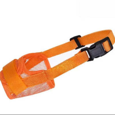 chien museliere orange en mesh legere ajustable