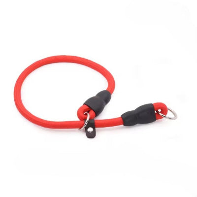 collier coulissant chien rouge reglable