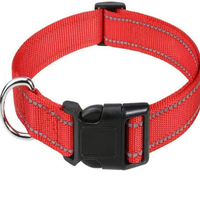 collier pour chien rouge vif ajustable resistant