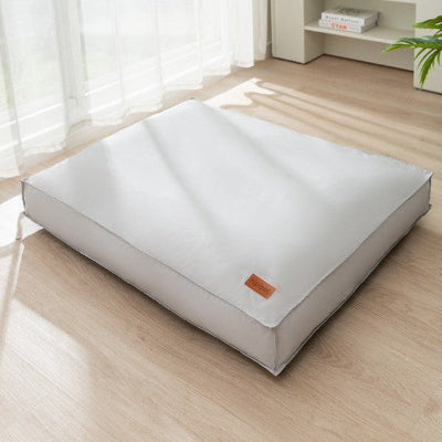 coussin pour chien gris orthopedique vue detaillee