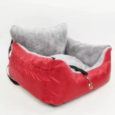 coussin rouge confortable siege auto pour chiens
