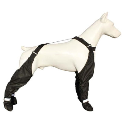 croquis plastique blanc vetu  bottes pour chien noire