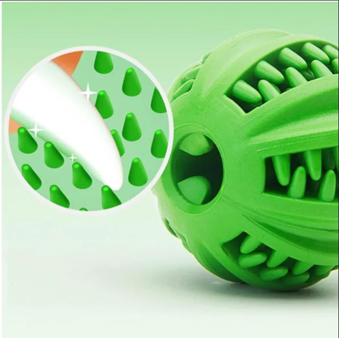  dent dans balle pour chien verte