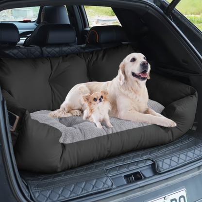 deux chiens siège auto pour chien coffre arrière voiture
