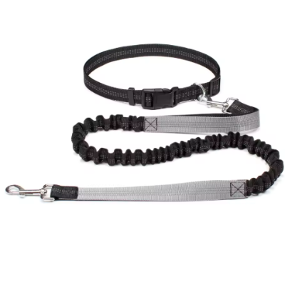discret confort optimal laisse canicross gris 