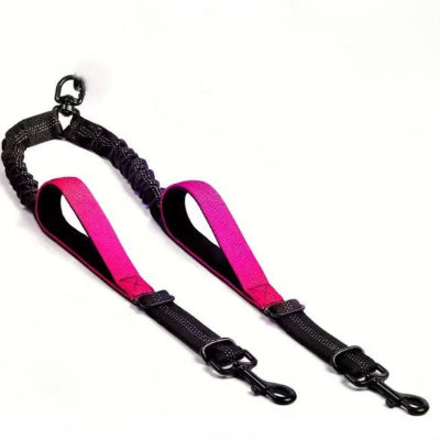 double laisse pour chien rose tendance pour petites et grandes races