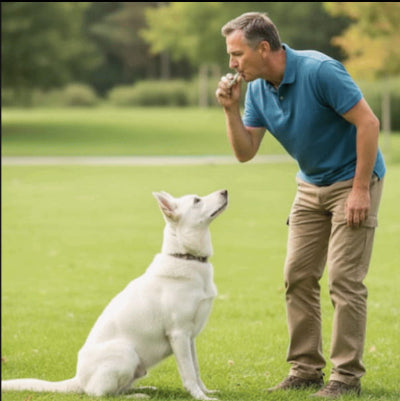 entrainement obeissance exterieur avec sifflet ultrason pour chien
