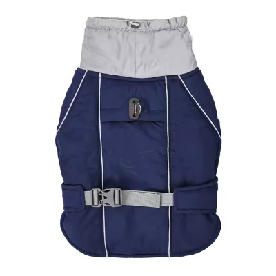 equippe lignes reflechissantes manteau pour chien bleu