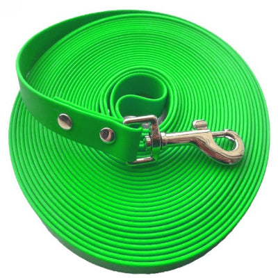 equippe poignee ergonomique longe pour chien verte