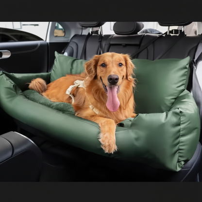golden détendu siège auto pour chien vert