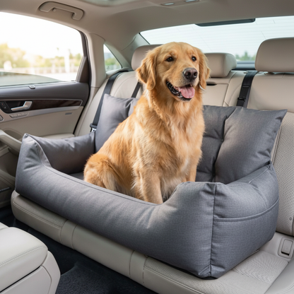 golden siège auto pour chien gris banquette arrière