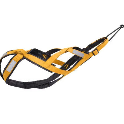 harnais de traction pour chien jaune
