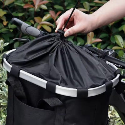 impermeable pliable panier velo chien noir