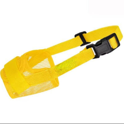 jaune ajustable confort chien museliere premium