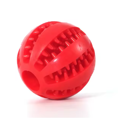 jeu interactif balle pour chien rouge resistante