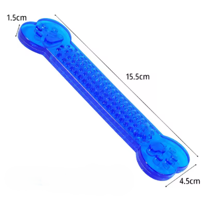 jouet chien indestructible bleu avec mesure