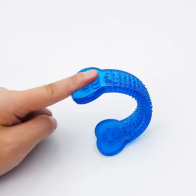 jouet chien indestructible pliable bleu