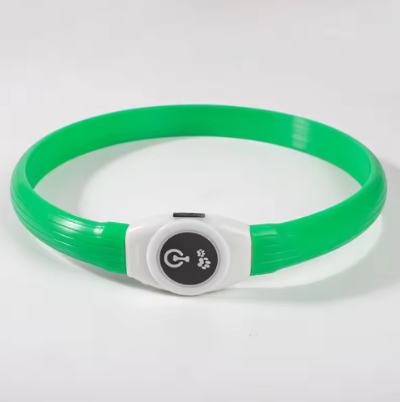 led vert haute visibilite collier lumineux chien