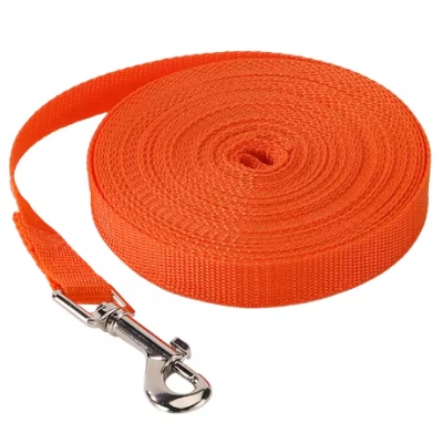 longe pour chien orange en biothane