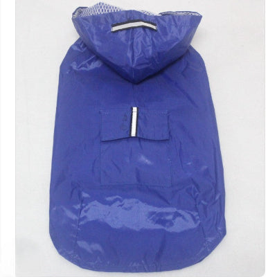 manteau chien bleu avec poche