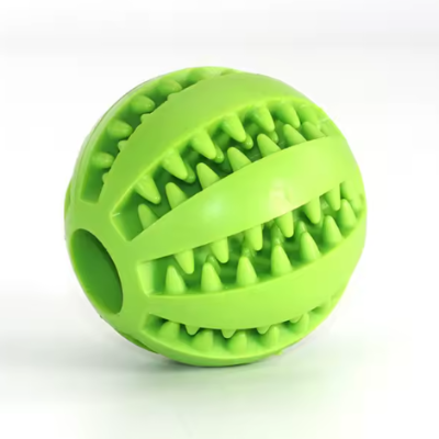 mastication saine balle pour chien vert silicone