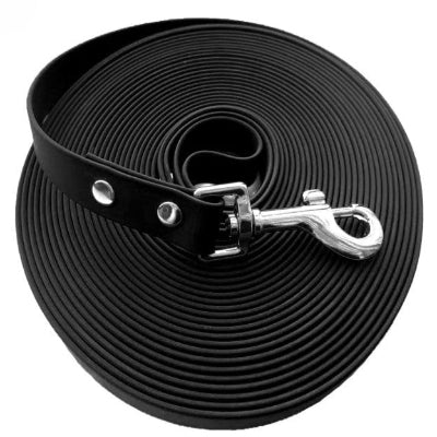 materiel impermeable longe pour chien noire