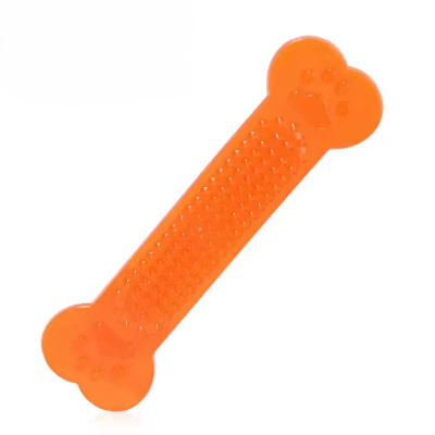orange caoutchouc resistant jouet chien indestructible empreintes