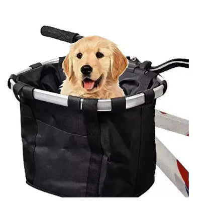 petit labrador dans panier velo chien securise confortable